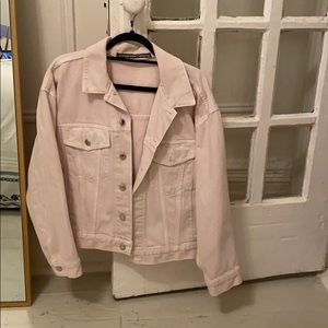 Alexander Wang pink denim jacket.